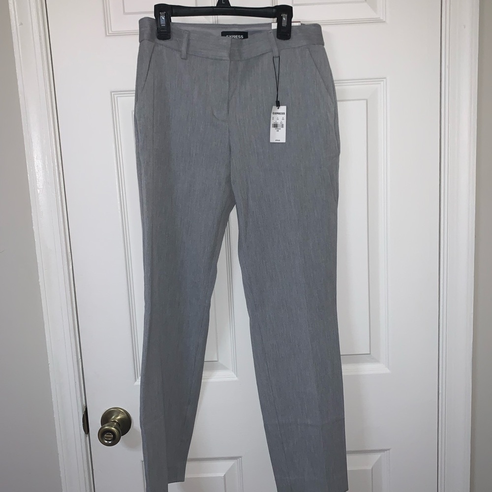 Express Gray Mid Rise Ankle Pantsuit